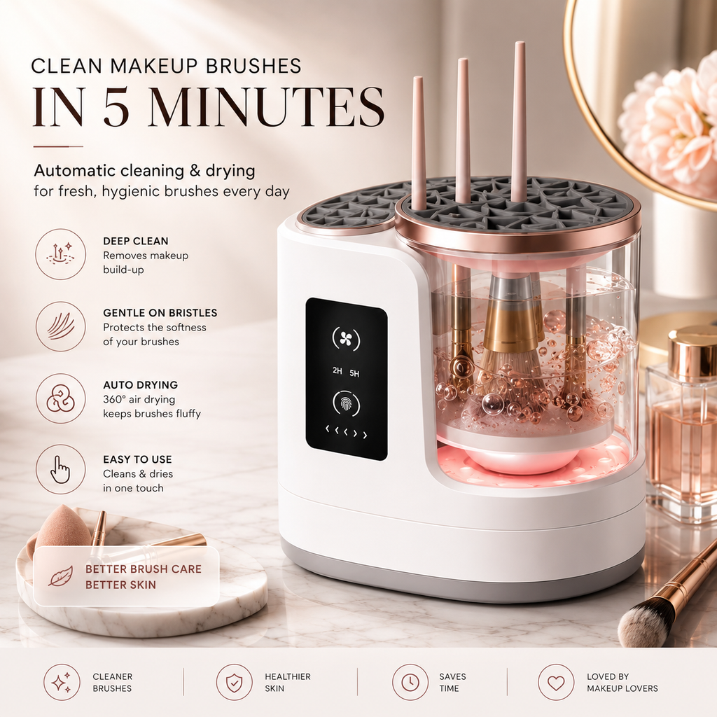LuxeBrush™ Pro Beauty Brush Cleaning Station