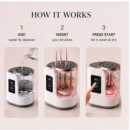 LuxeBrush™ Pro Beauty Brush Cleaning Station